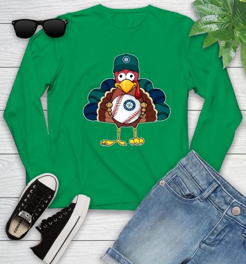 Seattle Mariners Turkey thanksgiving Youth Long Sleeve 6