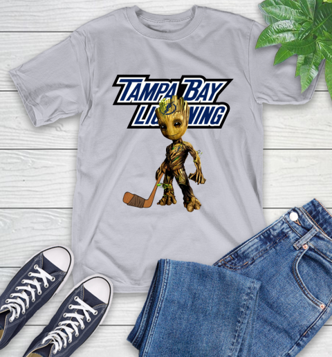 Tampa Bay Lightning NHL Hockey Groot Marvel Guardians Of The Galaxy T-Shirt 6