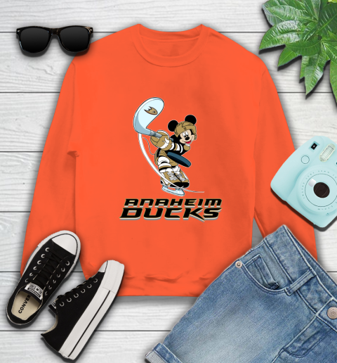 NHL Hockey Anaheim Ducks Cheerful Mickey Mouse Shirt Sweatshirt 4