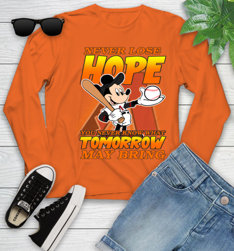 Arizona Diamondbacks MLB Baseball Mickey Disney Never Lose Hope Youth Long Sleeve 3