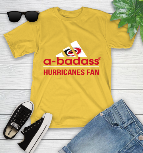 NHL A Badass Carolina Hurricanes Fan Adidas Hockey Sports Youth T-Shirt 10