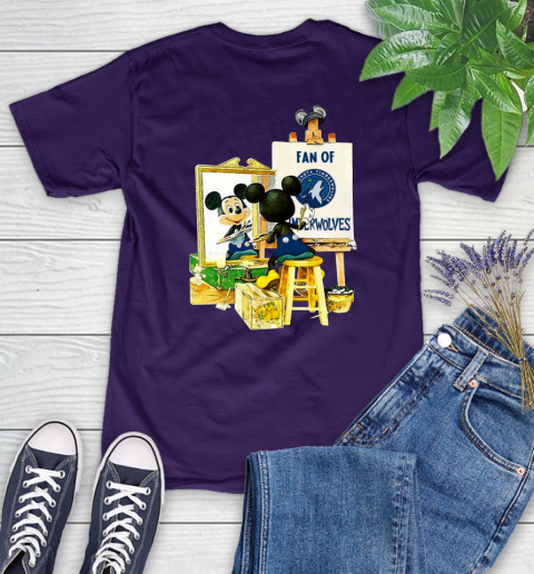 NBA Basketball Minnesota Timberwolves Mickey Drawing Shirt 85