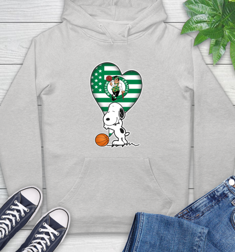 Boston Celtics NBA Basketball The Peanuts Movie Adorable Snoopy Hoodie