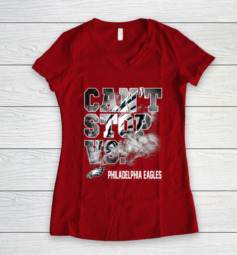 NFL Philadelphia Eagles Can't Stop Vs Women's V-Neck T-Shirt 8