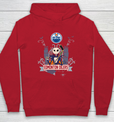 NHL Edmonton Oilers Hockey Jack Skellington Halloween Hoodie 7