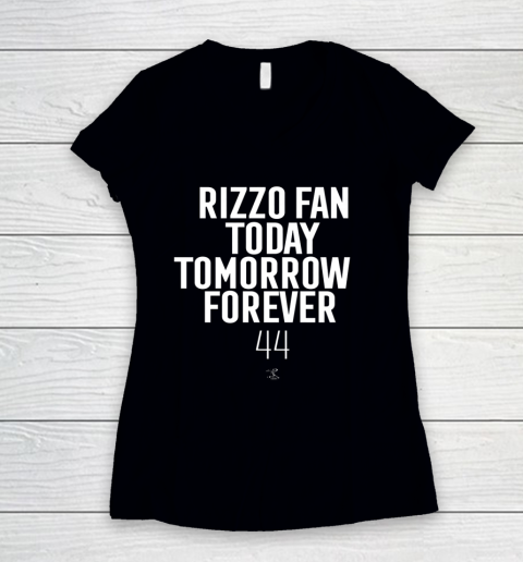 Anthony Rizzo Tshirt Fan Today Tomorrow Forever Gameday Women's V-Neck T-Shirt