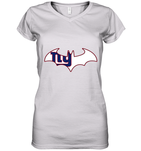 We Are The New York Giants Batman NFL Mashup Women's V-Neck T-Shirt