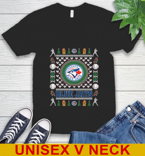 Toronto Blue Jays Merry Christmas MLB Baseball Loyal Fan V-Neck T-Shirt