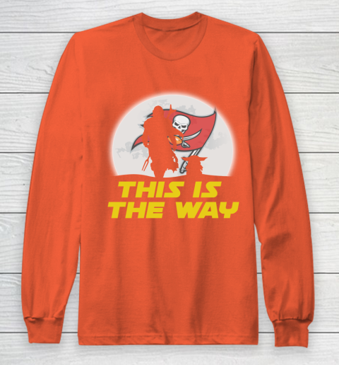 Tampa Bay Buccaneers NFL Football Star Wars Yoda And Mandalorian This Is The Way Long Sleeve T-Shirt 3