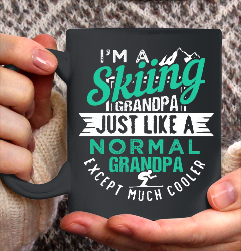 Grandpa Funny Gift Apparel  Cool Skiing Grandpa Perfect Xmas Or Birthday Ceramic Mug 11oz