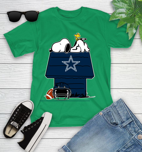 Dallas Cowboys NFL Football Snoopy Woodstock The Peanuts Movie Youth T-Shirt 6