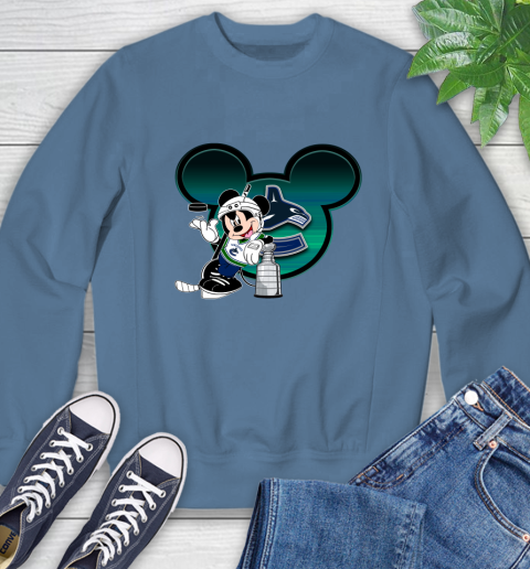 NHL Vancouver Canucks Stanley Cup Mickey Mouse Disney Hockey T Shirt Sweatshirt 7