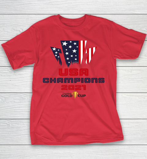 USA Champions 2021 Gold Cup Jersey Concacaf Youth T-Shirt 6