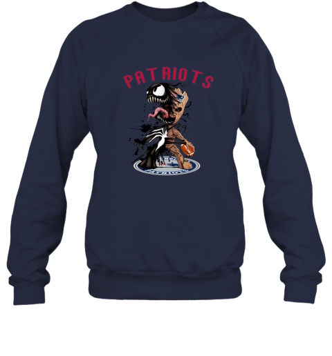 NFL New England Patriots Football Venom Groot Guardians Of The Galaxy FSnGGsn030n sweatshirt 35 95 151514 front navy