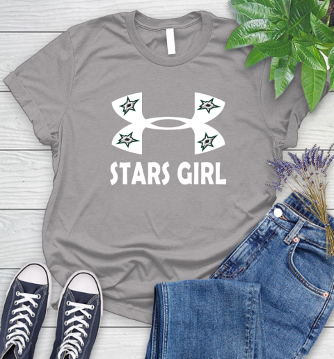 NHL Dallas Stars Girl Under Armour Hockey Sports Women's T-Shirt 5