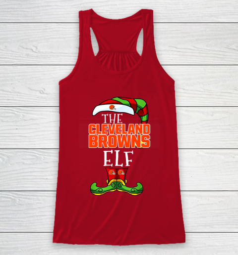 Cleveland Browns Christmas ELF Funny NFL Racerback Tank 4
