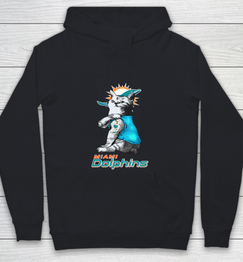 NFL Football My Cat Loves Miami Dolphins Youth Hoodie