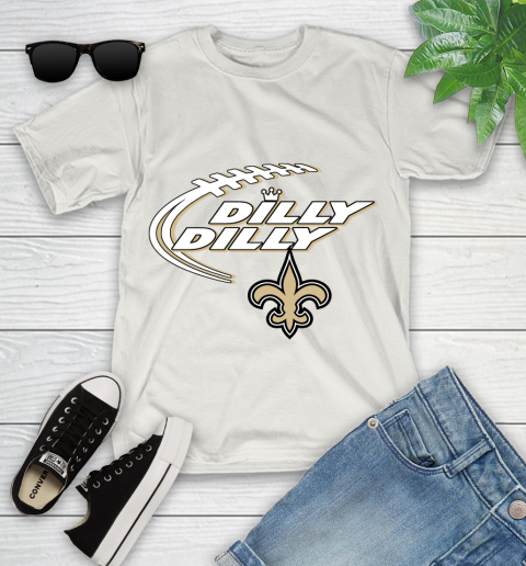 NFL New Orleans Saints Dilly Dilly Football Sports Youth T-Shirt 12