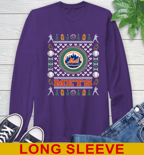 New York Mets Merry Christmas MLB Baseball Loyal Fan Long Sleeve T-Shirt 5