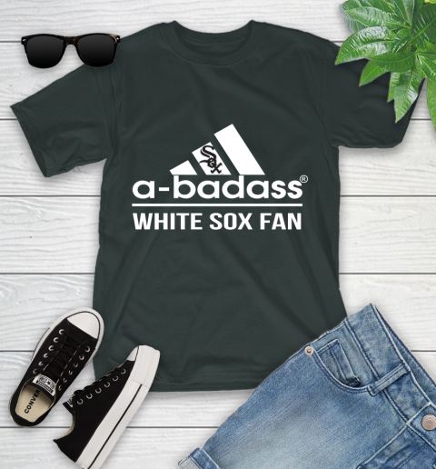 MLB A Badass Chicago White Sox Fan Adidas Baseball Sports Youth T-Shirt 6