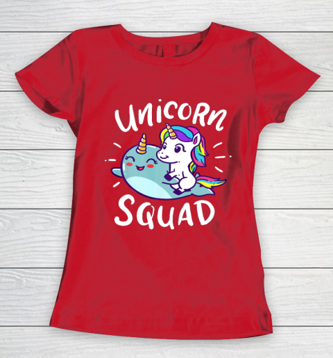 Unicorn Squad Narwhal Funny Cute Birthday Party Present Gift Women's T-Shirt 9