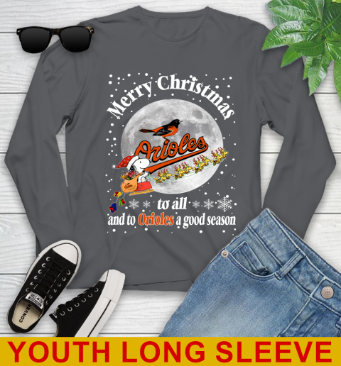 Baltimore Orioles Merry Christmas To All And To Orioles A Good Season MLB Baseball Sports Youth Long Sleeve 9