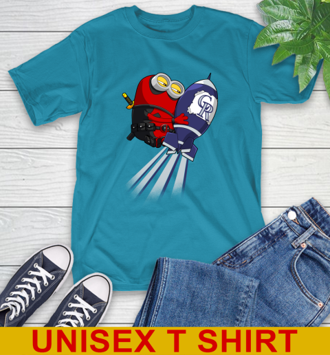 MLB Baseball Colorado Rockies Deadpool Minion Marvel Shirt T-Shirt 9