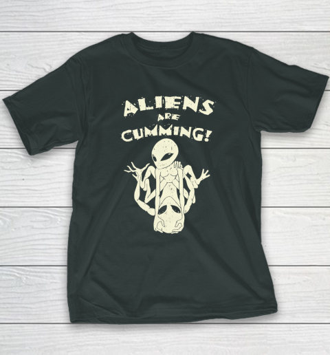 Aliens Are Cumming Youth T-Shirt 3