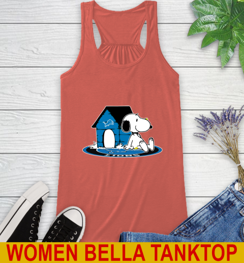 NFL Football Detroit Lions Snoopy The Peanuts Movie Shirt Racerback Tank - Image 5