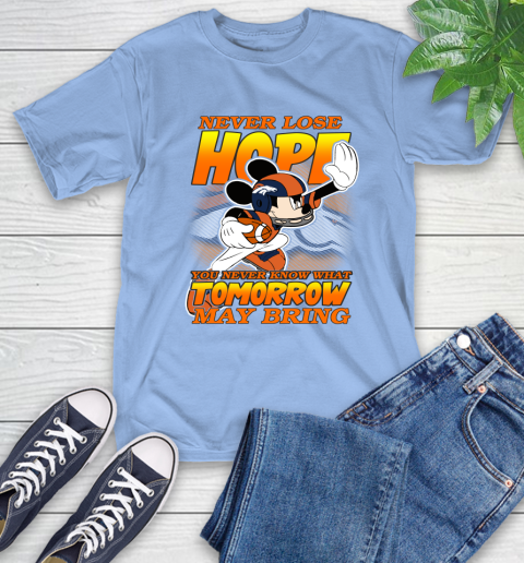Denver Broncos NFL Football Mickey Disney Never Lose Hope T-Shirt 12