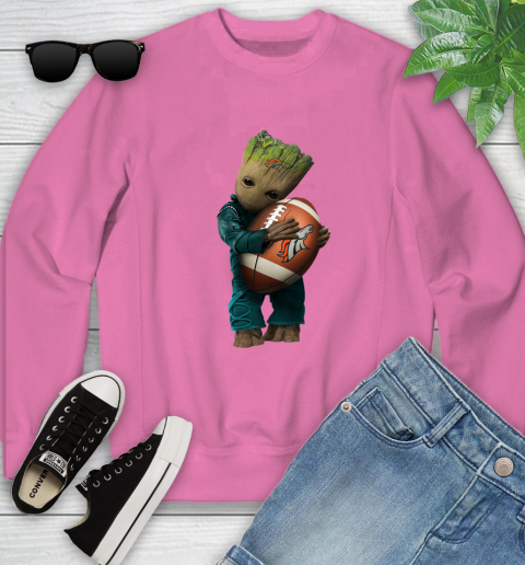 NFL Groot Guardians Of The Galaxy Football Sports Denver Broncos Youth Sweatshirt 7
