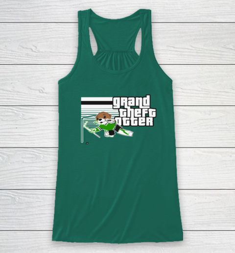 Jake Oettinger Grand Theft Otter Dallas Hockey Racerback Tank