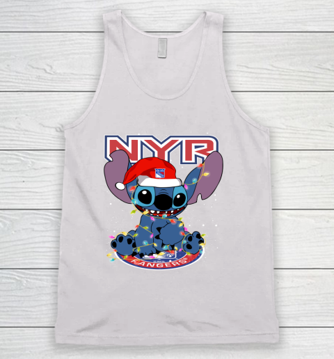 New York Rangers NHL Hockey noel stitch Christmas Tank Top