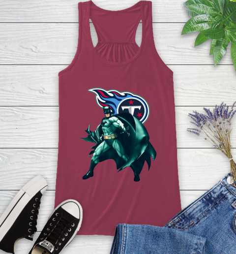 NFL Batman Football Sports Tennessee Titans Racerback Tank 8