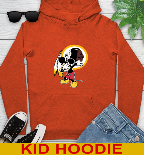 Washington Redskins NFL Football Dabbing Mickey Disney Sports Youth Hoodie 5