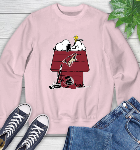 Arizona Coyotes NHL Hockey Snoopy Woodstock The Peanuts Movie Sweatshirt 9