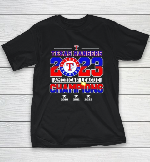 Texas Rangers 2023 AL Champions Youth T-Shirt