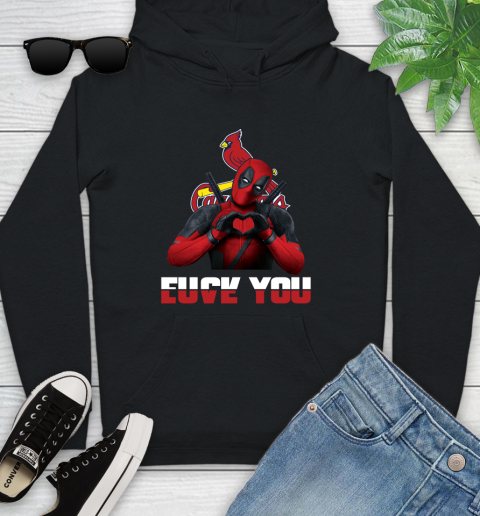 MLB St.Louis Cardinals Deadpool Love You Fuck You Baseball Sports Youth Hoodie