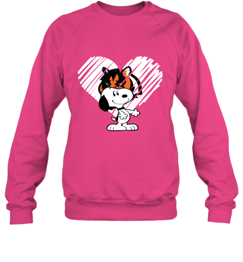 I Love Cincinnati Bengals Snoopy In My Heart NFL Sweatshirt 