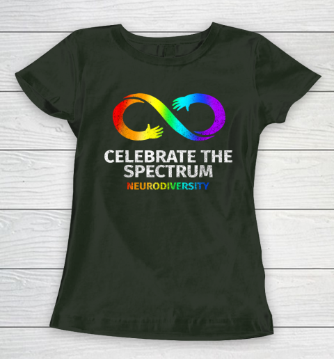 Neurodiversity Celebrate Spectrum Infinity Autism Awareness Women's T-Shirt 4