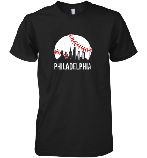 Philadelphia Downtown Baseball Philly Skyline Premium Men's T-Shirt