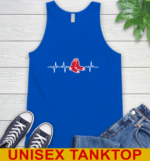 Boston Red Sox MLB Baseball Heart Beat Shirt Tank Top 4