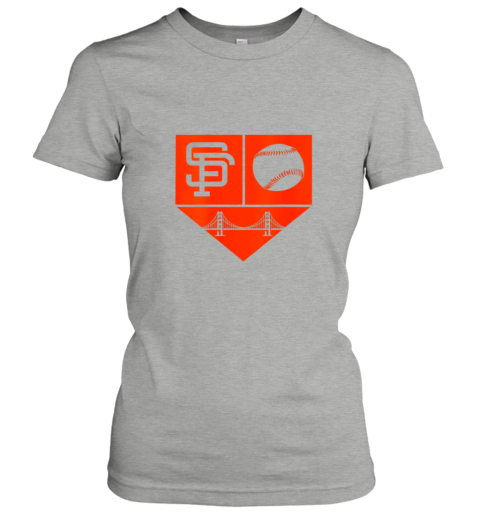 krx9 womens san francisco baseball home plate vintage sf the city gift ladies t shirt 20 front ash