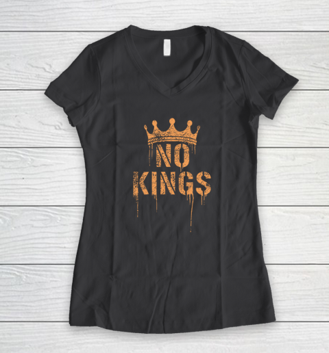 No Kings Women's V-Neck T-Shirt 4