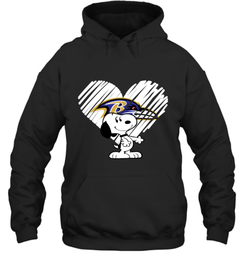 I Love Baltimore Ravans Snoopy In My Heart NFL Shirts Hoodie