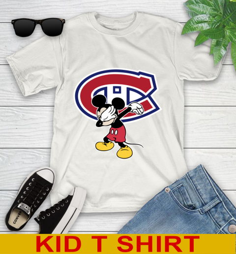 Montreal Canadiens NHL Hockey Dabbing Mickey Disney Sports Youth T-Shirt
