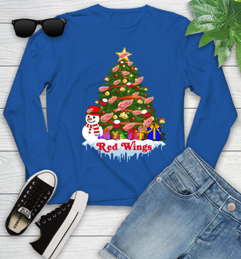 Detroit Red Wings Merry Christmas NHL Hockey Sports Youth Long Sleeve 9