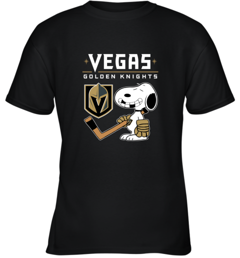 Vegas Golden Knights Ice Hockey Broken Teeth Snoopy NHL Youth T-Shirt