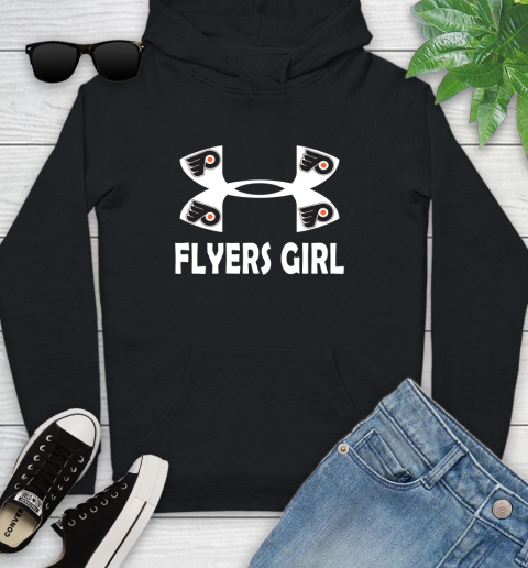 NHL Philadelphia Flyers Girl Under Armour Hockey Sports Youth Hoodie