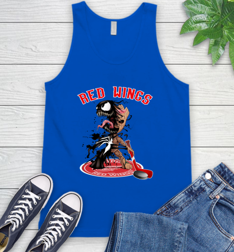 NHL Detroit Red Wings Hockey Venom Groot Guardians Of The Galaxy Tank Top 5